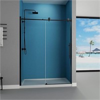 56" -60 "w X 75" H Frameless Shower Door, Bathroom