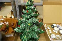 Ceramic lit Christmas tree 16 in tall