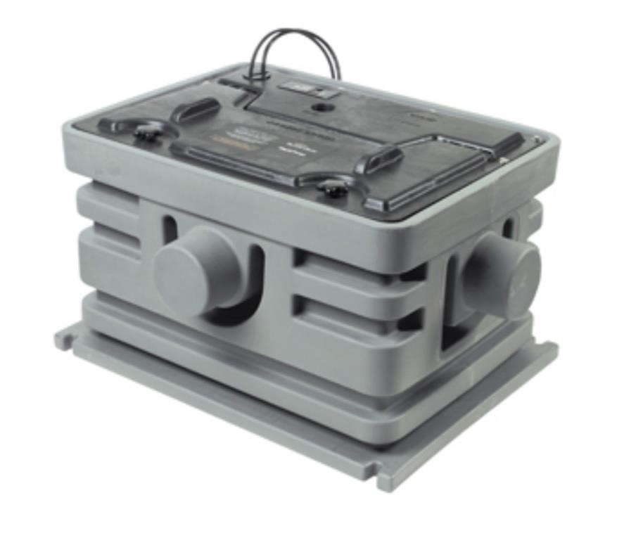 Sump box system with pump and alarm