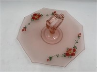 Pink Hand Painted Serving Platter