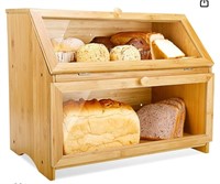 HOMEKOKO Double Layer Large Bread Box for K