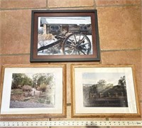 (3) western frame photographs