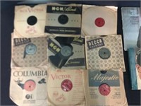 Vinyl records albums and Victrola