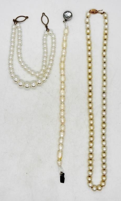 (3) FAUX PEARL ACCESSORIES