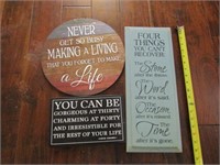 3 Pc Wood Wall Art