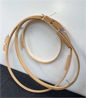 Three crocheting hoops