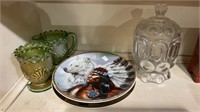 Mixed glass lot - decorator plates from the