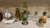 Lot of seven vintage oil lanterns - different