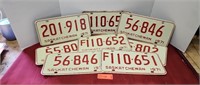 8 Vintage 1971 License Plates