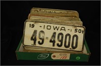 Assorted 1970's & 1980's License Plated (17) Iowa