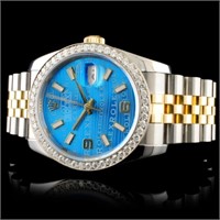 36MM Rolex DateJust 116233 Diamond Watch 18K YG/SS
