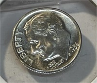 1956 d GEM BU Roosevelt Dime