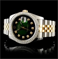 36MM Rolex DateJust Diamond Watch in 18K YG/SS
