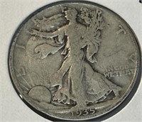1935 s Betetr Date Walking Liberty Half Dollar