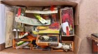 box of fishing lures