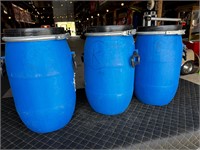 3 x Resealable Plastic Drums