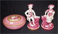Pair or Early Royal Worcester figural vases