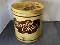 Vintage Charles Chips Large Tin