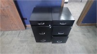 2/3 Drawer File Cabinet Black 1'' 2 1/4 x 1'6''x2'