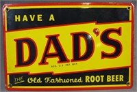 Vintage Dad's Rootbeer Porcelain Sign