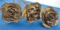 Metal Long Stemmed Rose Garden Decor [x3]