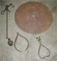 large swa blade, tongs, Collins hanging scale