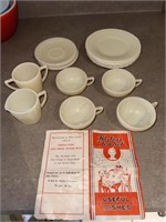 French ivory 14PC mckee Glass Company Children’s