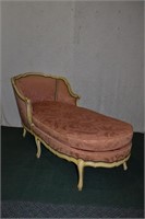 French Provincial upholstered recamier