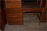 Lane cherrywood modern single pedestal desk