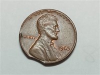 OF) CLIPPED ERROR 1965 memorial cent