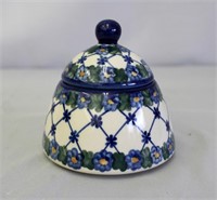 Polish Pottery Domed Sugar Bowl
