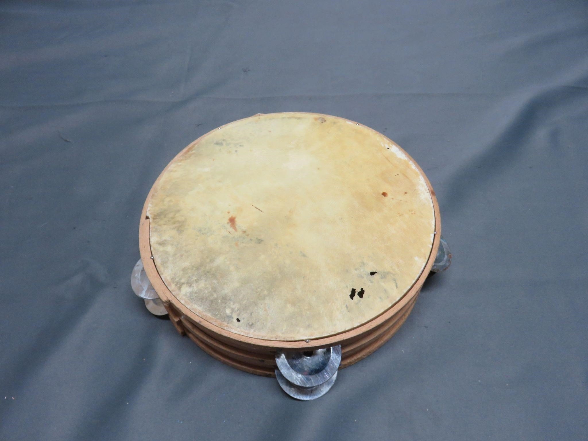 Vintage Tambourine Percussion Musical Instrument