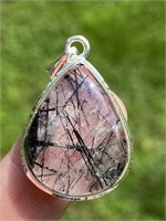 Rock, Crystal, Natural, Jewelry, Pendant, Sterling