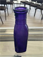 3 Sided Deep Purple Bottle