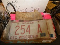 2 Dealer plates, flags, and miscellaneous
