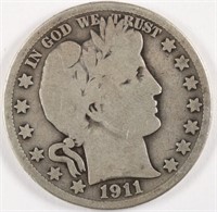 1911 Barber Half Dollar