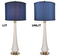 Set of 2 Drum Lamp Shades, 13 x 13 x 10 in, Navy B