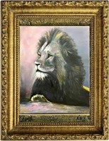 Webb Original Oil On Canvas "Long Live The King"