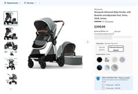 N7655  Mompush Ultimate2 Baby Stroller, Silver