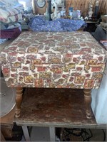 Vintage storage ottoman