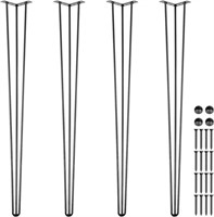 Hairpin Table Legs 40" Black Set Of 4
