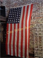Large Vintage Sewn American Flag