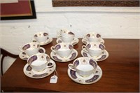 8pc Cup/Saucers Tuscan (Palm Court) f-532
