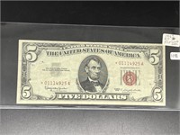 Series 1963 $5 Red Seal Star Replacement  Note