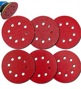 GOOOA 66Pcs 5 inch 8 Holes Sanding Discs 40/