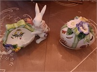 2 pcs of portmeirian rabbit and covered butterfly