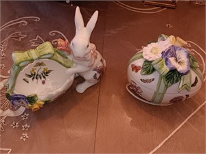 2 pcs of portmeirian rabbit and covered butterfly
