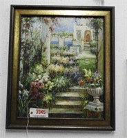 Lot #3945 - Contemporary framed garden scene