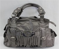 Pleather Dark Grey Handbag / Purse