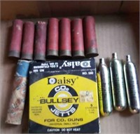16 gauge shotgun shells - 8, BB's, Daisy CO2